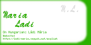 maria ladi business card