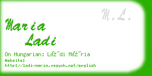 maria ladi business card